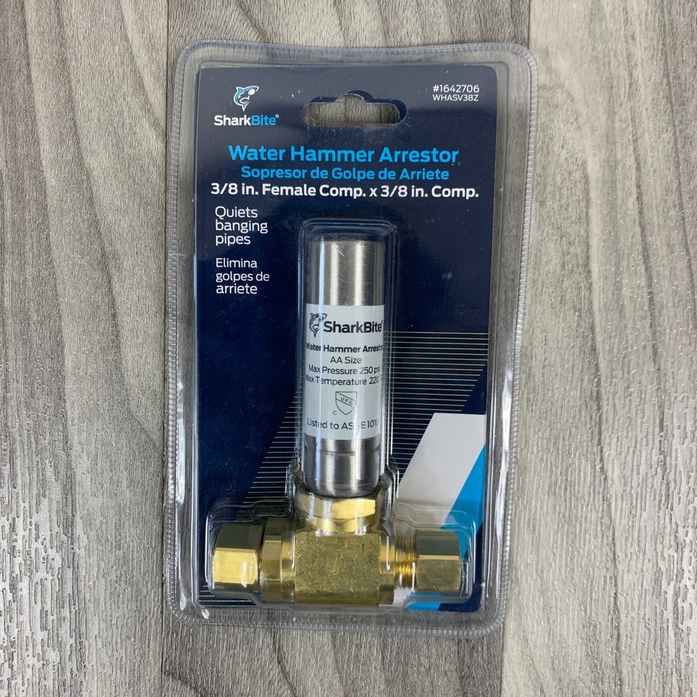 NEW SharkBite Stainless Water Hammer Arrestor 3/8 in female Comp. x 3/8 in Comp.